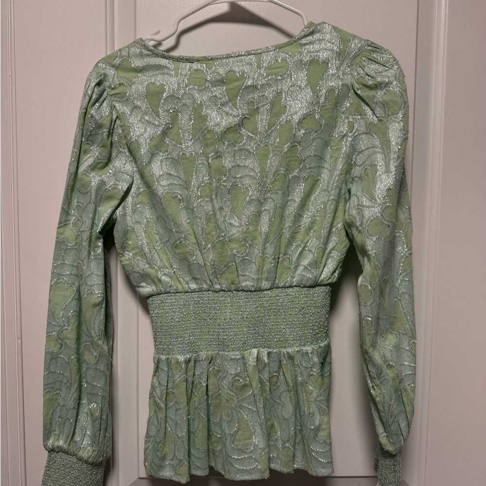 Roller Rabbit Green Metallic Long-Sleeve Top - Picture 2 of 2